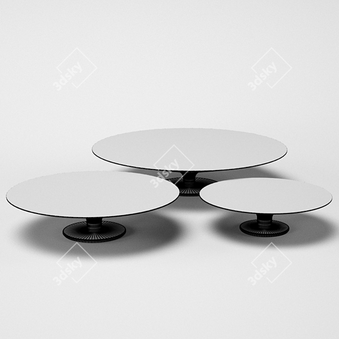 Sleek Aluminum Ovni Cocktail Table 3D model image 3