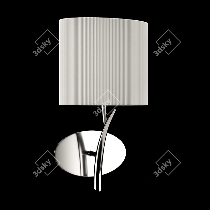 EVE 1134 OM Wall Lamp: Stylish, Energy-Saving & Perforated Fabric Shade 3D model image 1