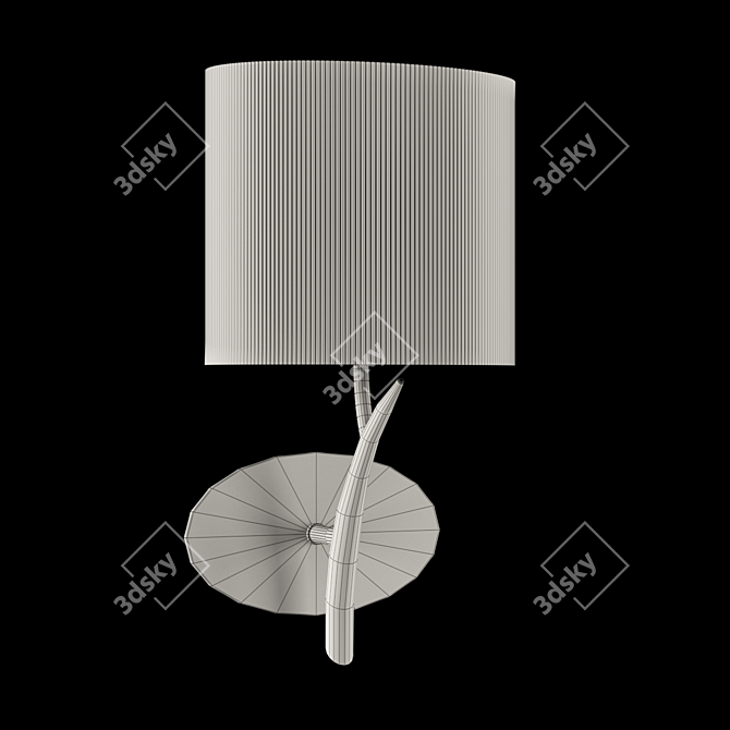 EVE 1134 OM Wall Lamp: Stylish, Energy-Saving & Perforated Fabric Shade 3D model image 2