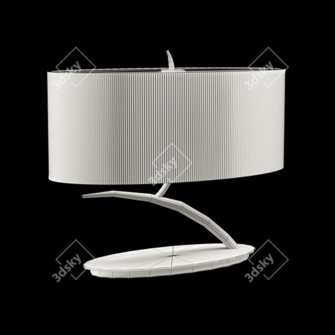 EVE 1138 OM Table Lamp: Stylish Perforated Shade, Chrome Finish 3D model image 2