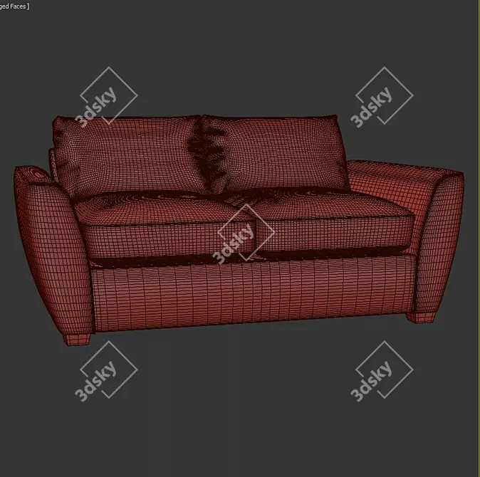 Nadeau 2 Piece Sofa Set: Elegant Comfort for Your Home 3D model image 3