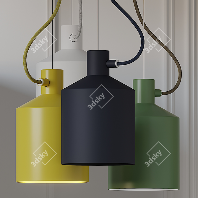 Minimalist Silo Pendant Light 3D model image 1