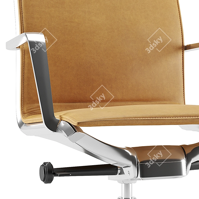 ErgoFlex Aluminum Office Chair 3D model image 2