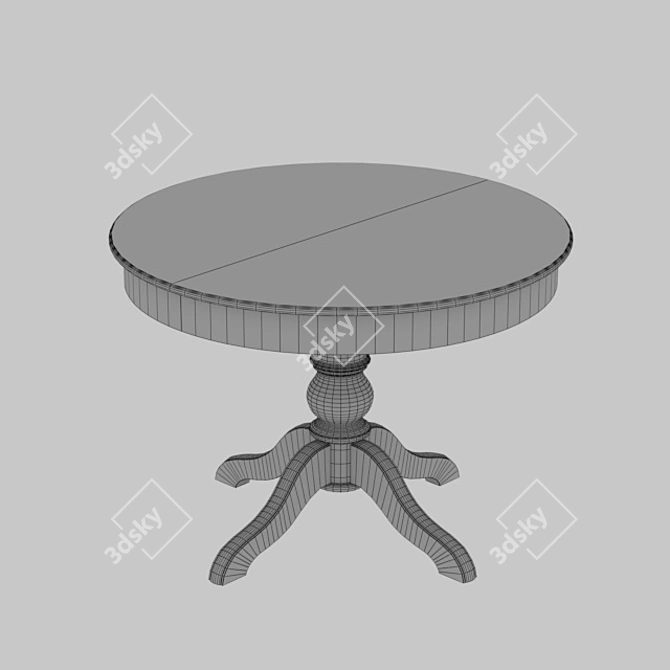 Lotus Tri-Legged Table 3D model image 2