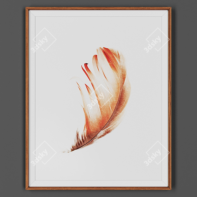 Wooden Framed Picture 3D model image 1