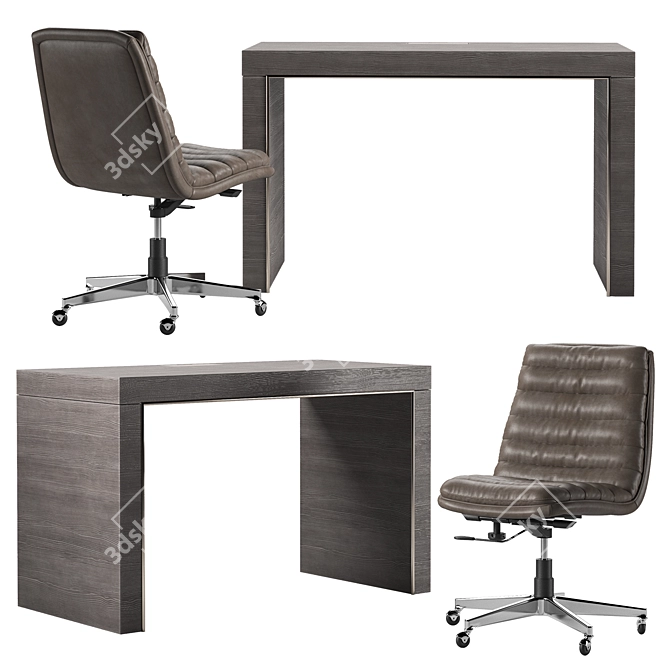 House Blend Desk and Chair Set 3D model image 1