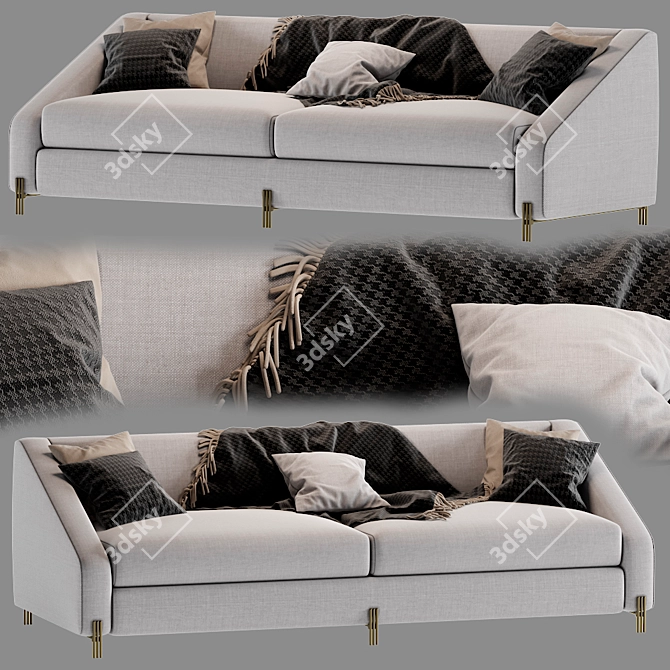 Elegant Candice Sofa - Luxurious and Comfortable 3D model image 1