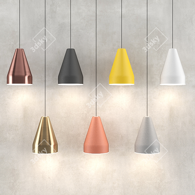 Elegant Auto-inspired Suspension Light 3D model image 1