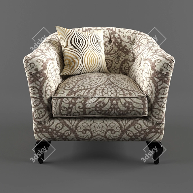 Classic Style Armchair 3D model image 2