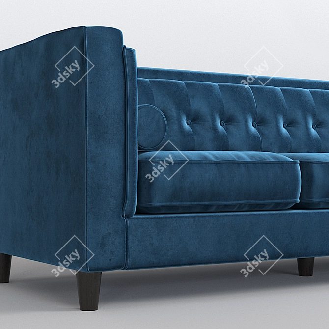 Roberta Chesterfield Sofa: Stylish and Spacious Seating 3D model image 2