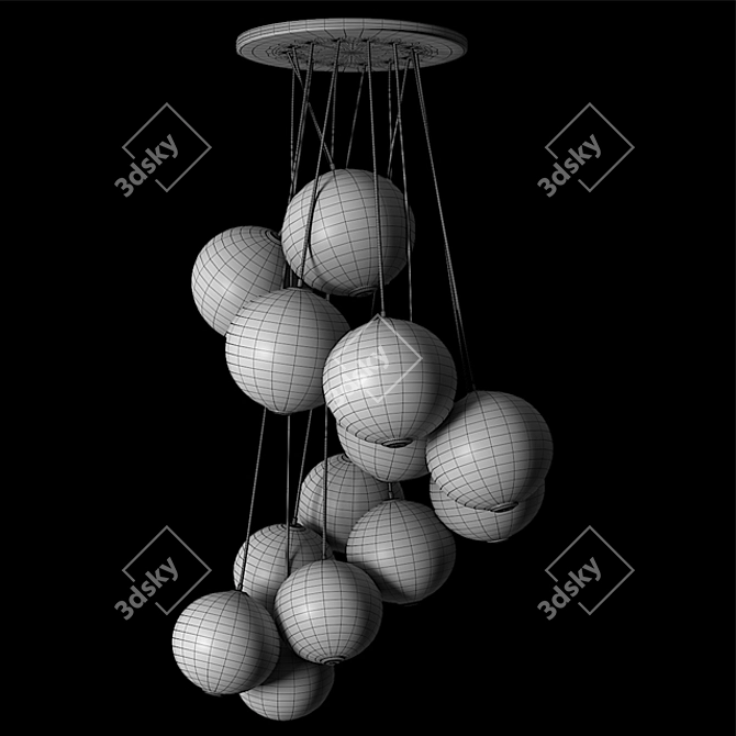 Starry Sky LED Ceiling Light 3D model image 2