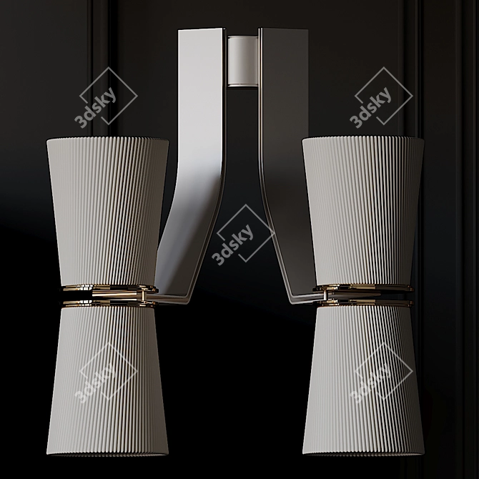 Muse Wall Sconce: Illuminating Elegance 3D model image 3