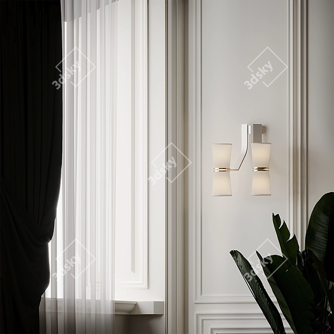 Muse Wall Sconce: Illuminating Elegance 3D model image 4