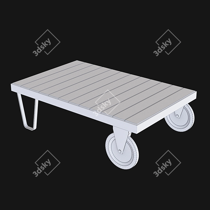 Industrial Loft Coffee Table 3D model image 2