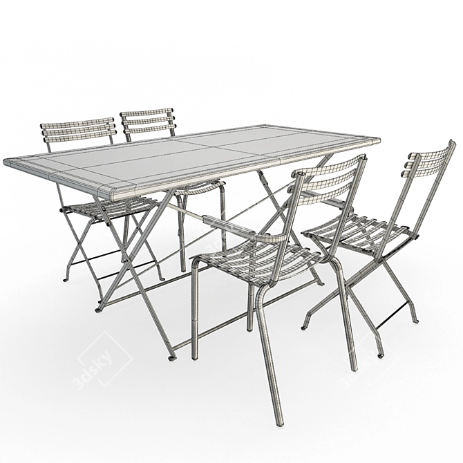 Foldy Metallic Outdoor Furniture 3D model image 3