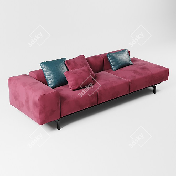 Modern Elegance: Kartell Largo Sofa 3D model image 1