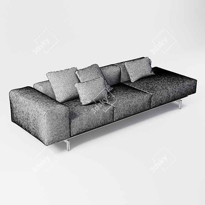 Modern Elegance: Kartell Largo Sofa 3D model image 2