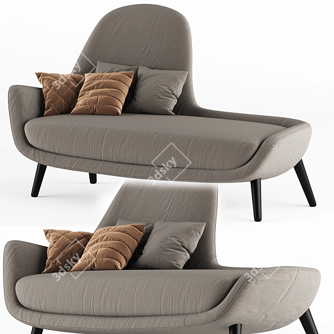 Luxury Comfort: Poliform Mad Chaise 3D model image 1