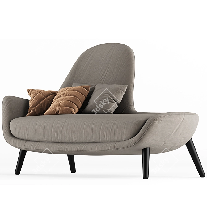 Luxury Comfort: Poliform Mad Chaise 3D model image 2