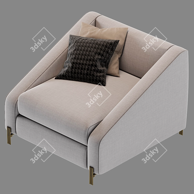 Elegant Candice Chair: Contemporary Design 3D model image 2