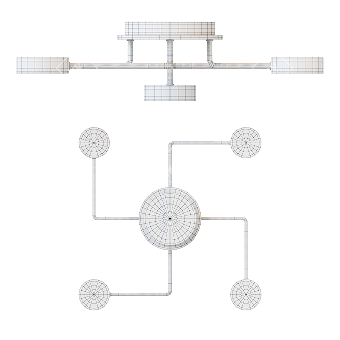 Lampatron SCHEME LED COLOR 5 - Stylish Ceiling Light 3D model image 3