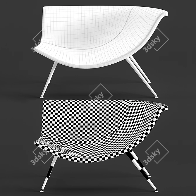 Modern Felt Armchair: mminterier No4s 3D model image 3