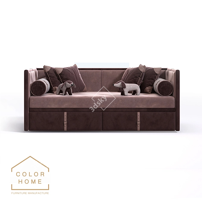 Foldable Kids Sofa "Mister Brown" by Iriska - Comfort and Style! 3D model image 2