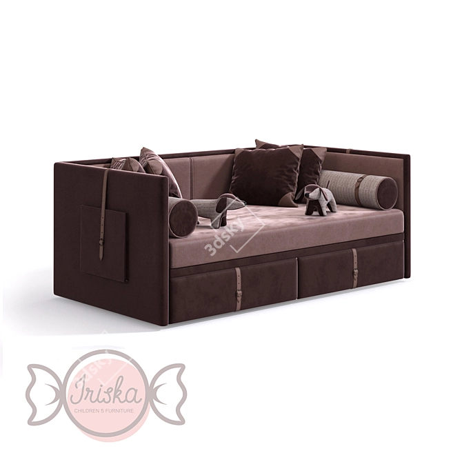 Foldable Kids Sofa "Mister Brown" by Iriska - Comfort and Style! 3D model image 4