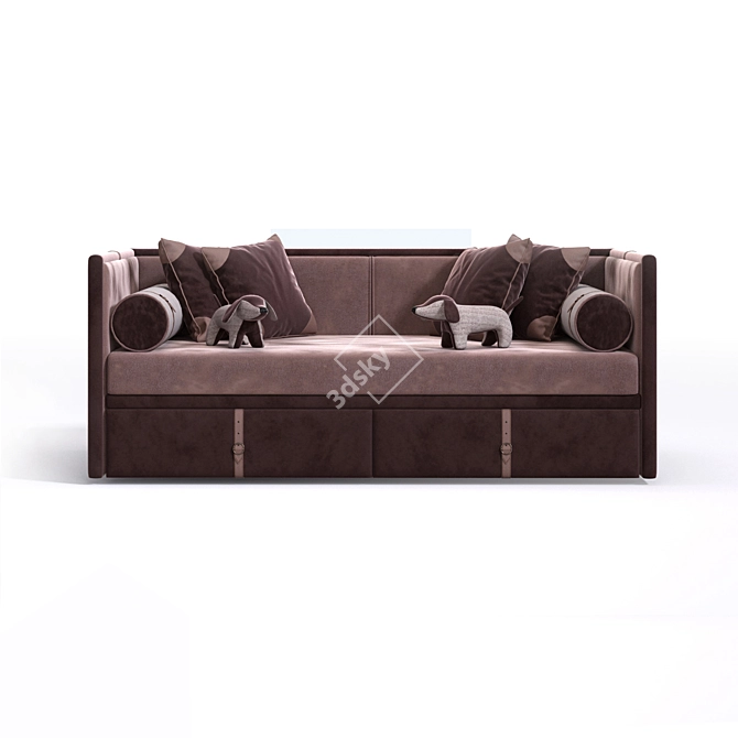 Foldable Kids Sofa "Mister Brown" by Iriska - Comfort and Style! 3D model image 5
