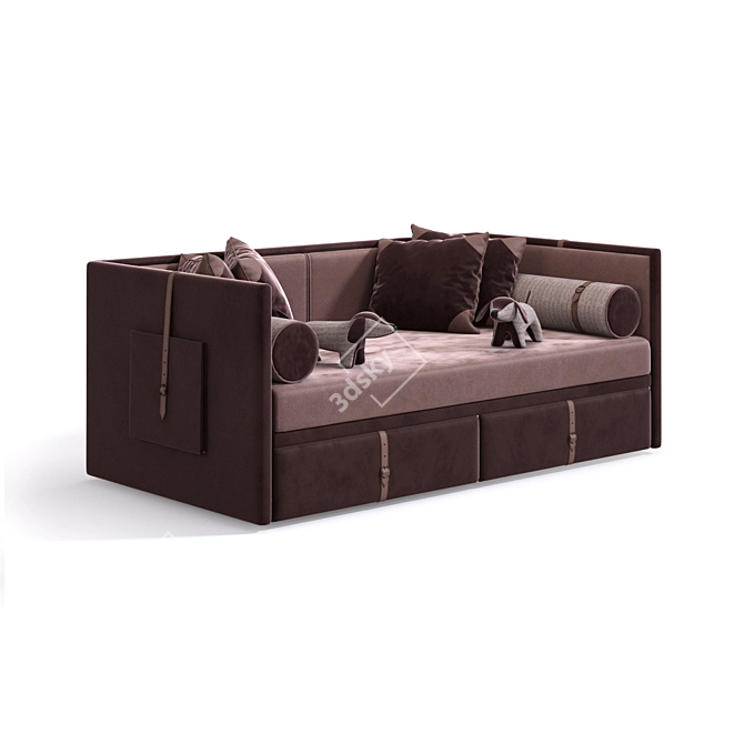 Foldable Kids Sofa "Mister Brown" by Iriska - Comfort and Style! 3D model image 7