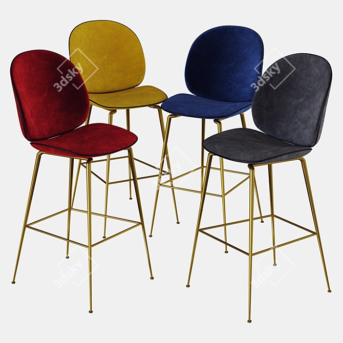 Gubi Beetle Stool: Modern 3D Model 3D model image 1