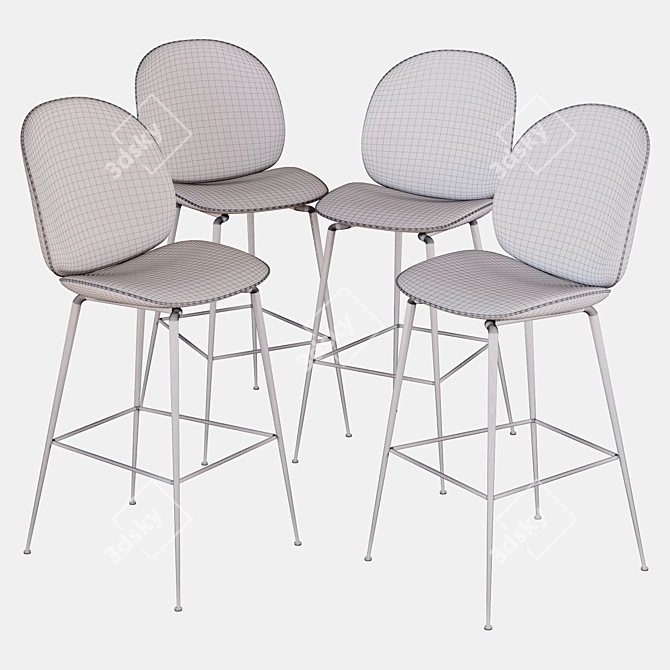 Gubi Beetle Stool: Modern 3D Model 3D model image 2