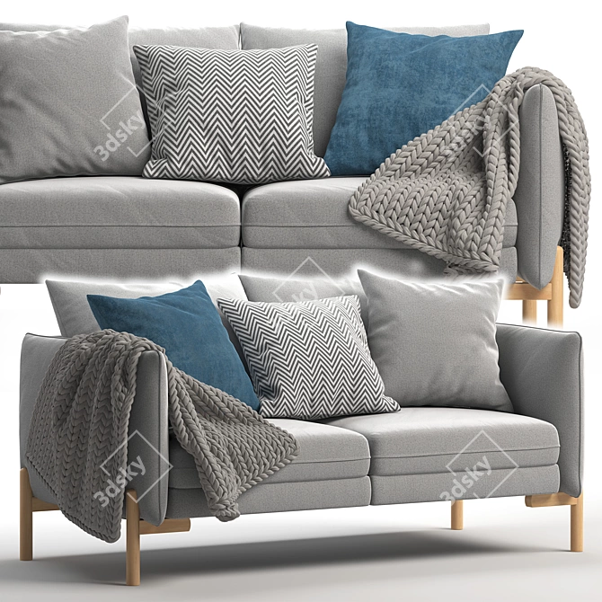 John Lewis Pillow Medium 2 Seater Sofa 3D model image 2