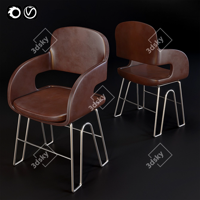 ErgoComfort Chair: Stylish & Versatile 3D model image 1