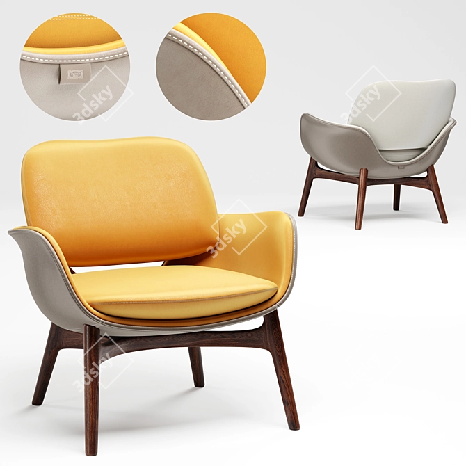 Elegant Martha Armchairs: Italian Designer's Masterpiece 3D model image 1