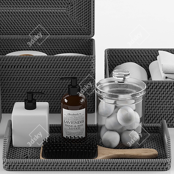 Modern Bathroom Essentials Set 3D model image 2