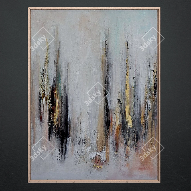 Abstract Sunset Painting 3D model image 1