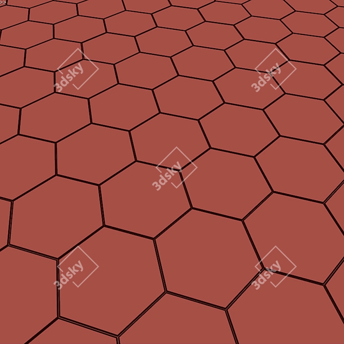 Hexagon Forest: Porcelain Tiles by EQUIPE URBAN 3D model image 3