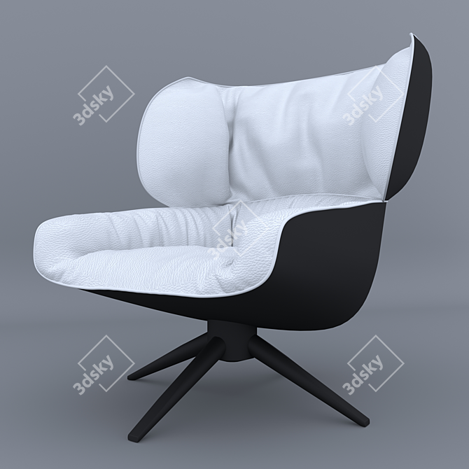 Modern B&B Italia Tabano Armchair 3D model image 1