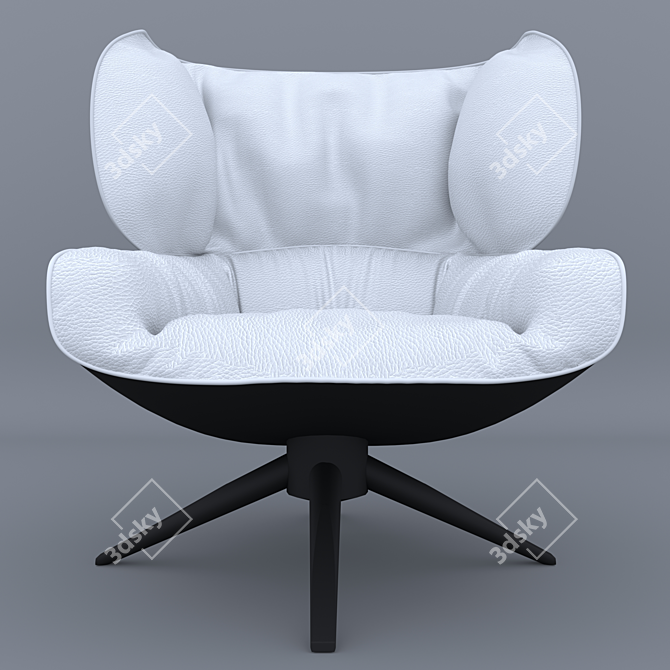 Modern B&B Italia Tabano Armchair 3D model image 2