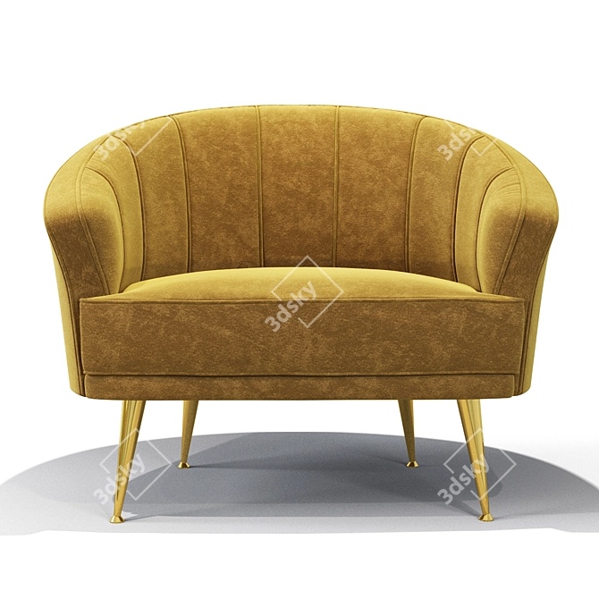 Elegant Maya Armchair: Polys 50,388 3D model image 1