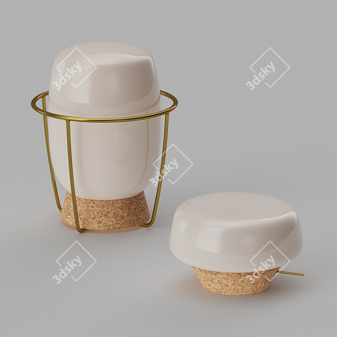 Contemporary Illumination: Sollos Tokyo & Mush Lamp 3D model image 1