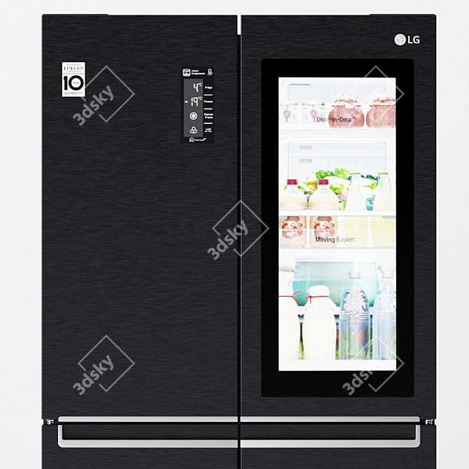 LG Refrigerator Set: Style and Functionality 3D model image 2