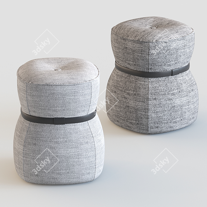 Elegant Lepli Stool by Poltrona Frau 3D model image 1