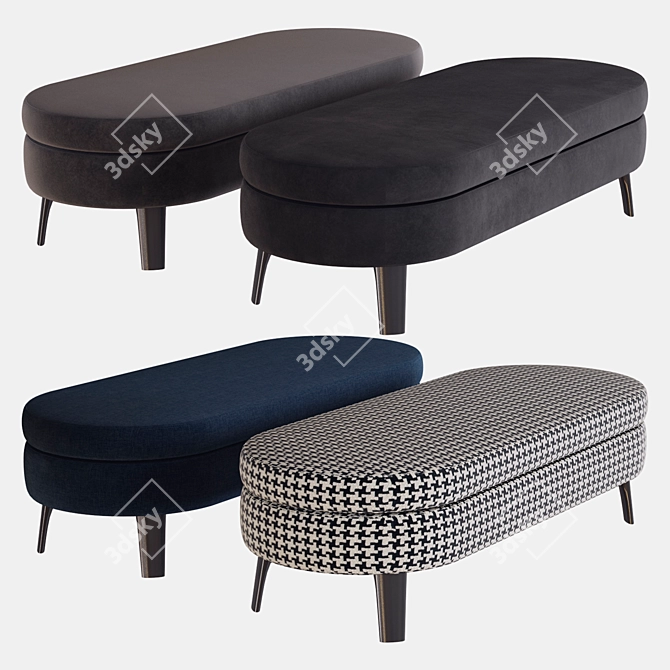 Minotti Puff Denny: Stylish 3D Model 3D model image 1