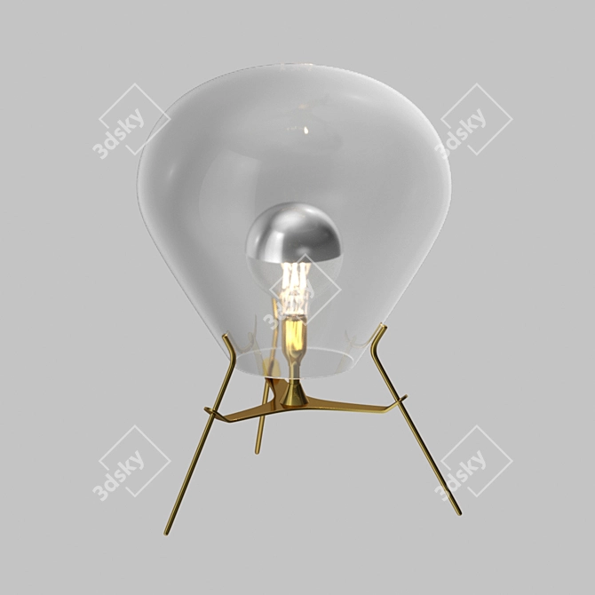 Modern Mushroom Floor Lamp 3D model image 1