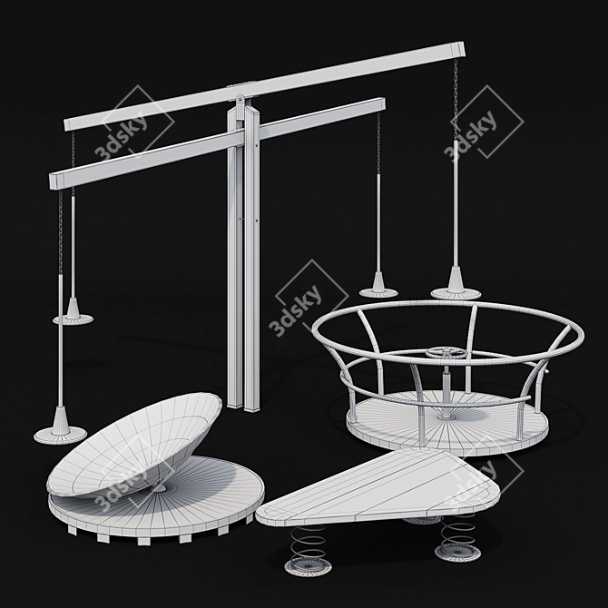 Outdoor Fun: Children's Playset 3D model image 2