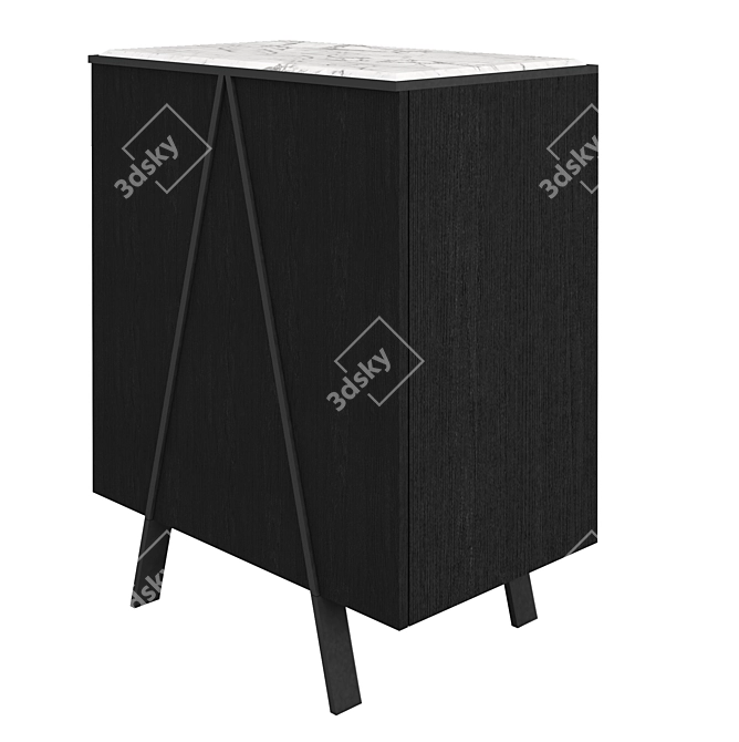 Minotti Easel Vertical Cabinet: Elegant and Functional 3D model image 2