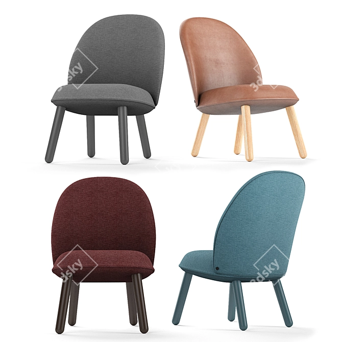 Sleek ACE Lounge Chair: High-Quality, Detailed Design 3D model image 2