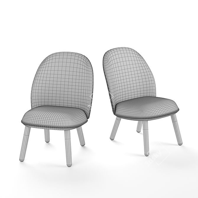 Sleek ACE Lounge Chair: High-Quality, Detailed Design 3D model image 3